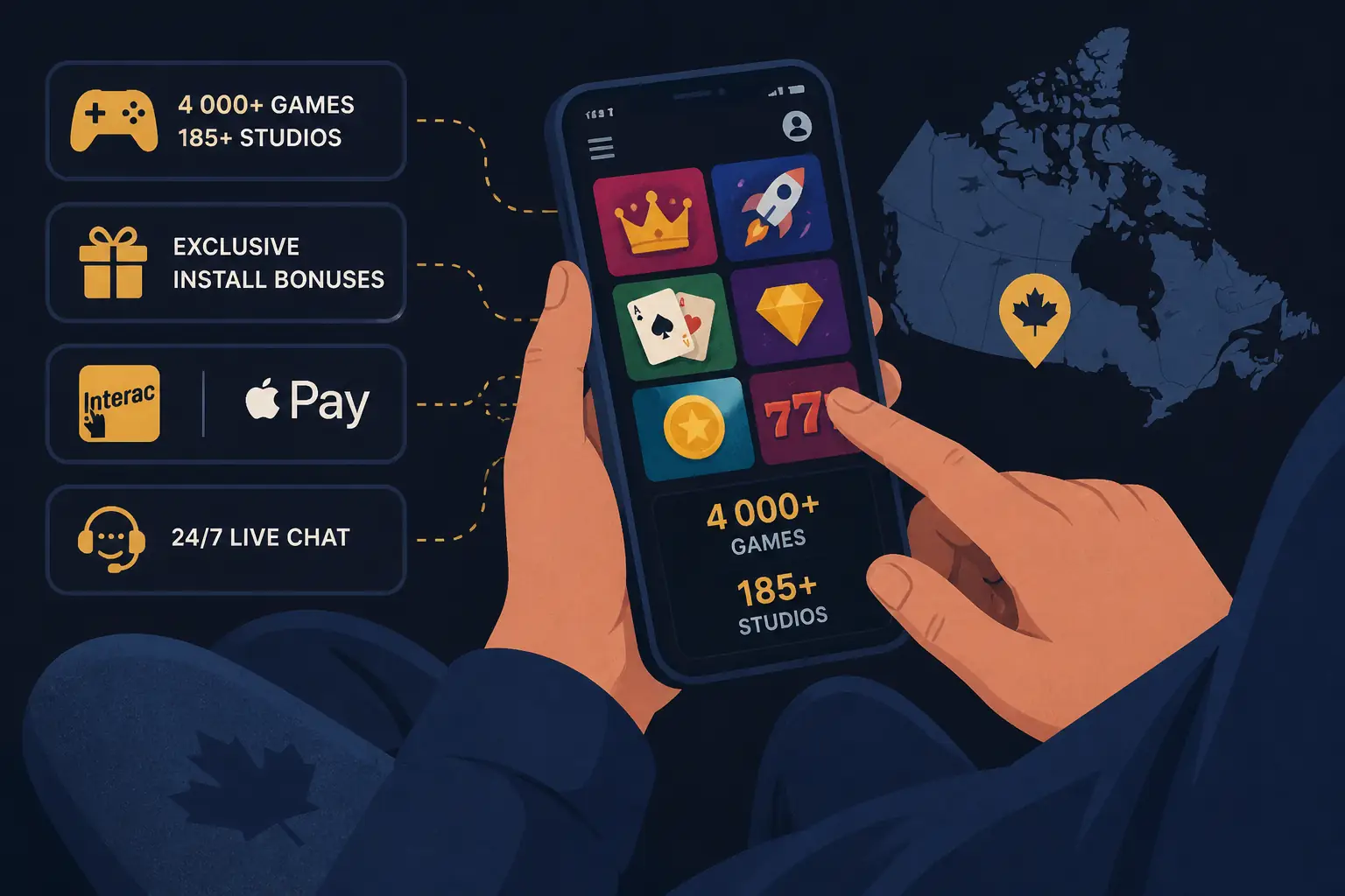 RollXO mobile app visual guide